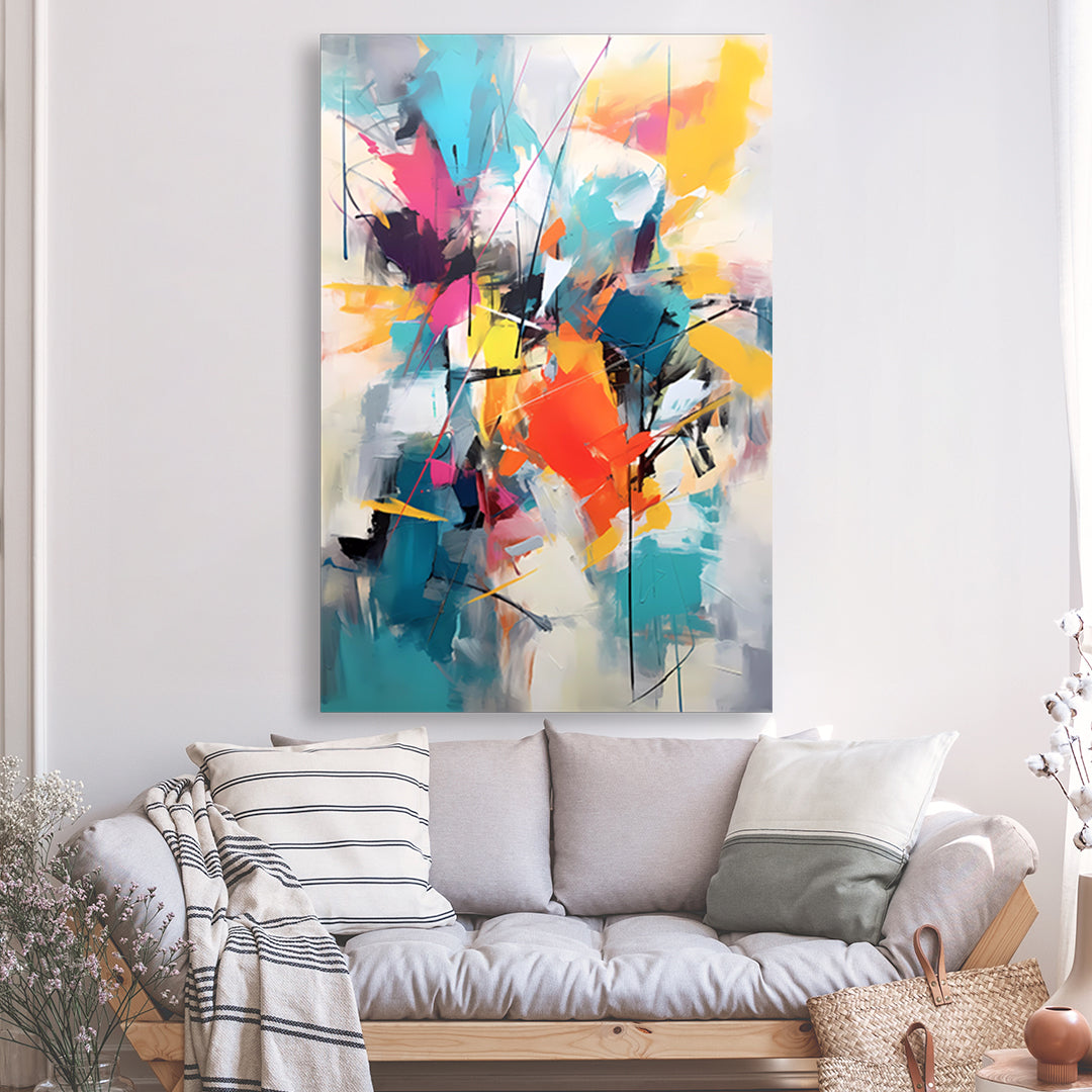 Tableau abstrait coloré