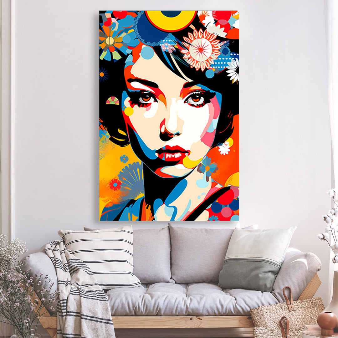 Tableau - Portrait de femme Geisha
