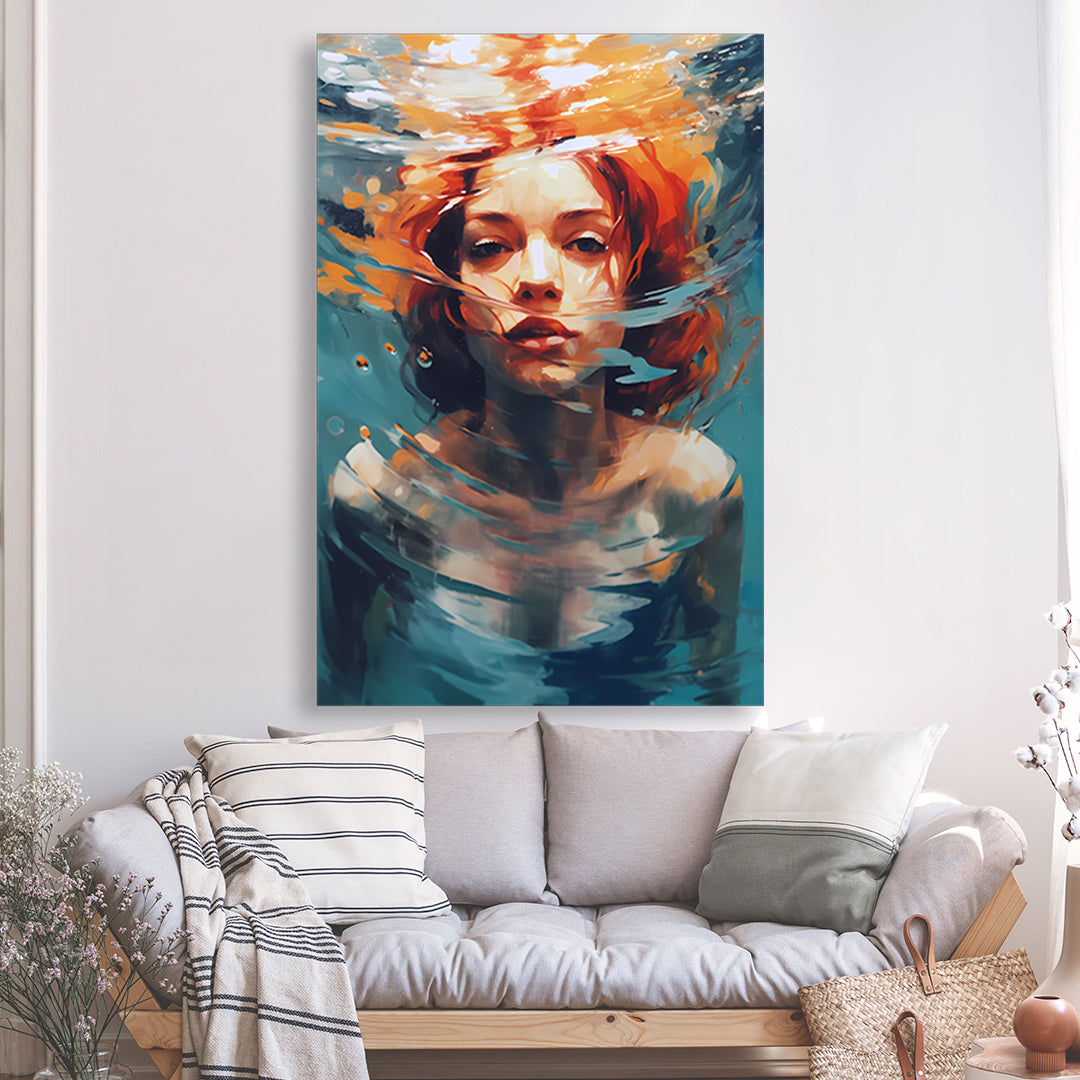 Portait d'une femme au charme submergé