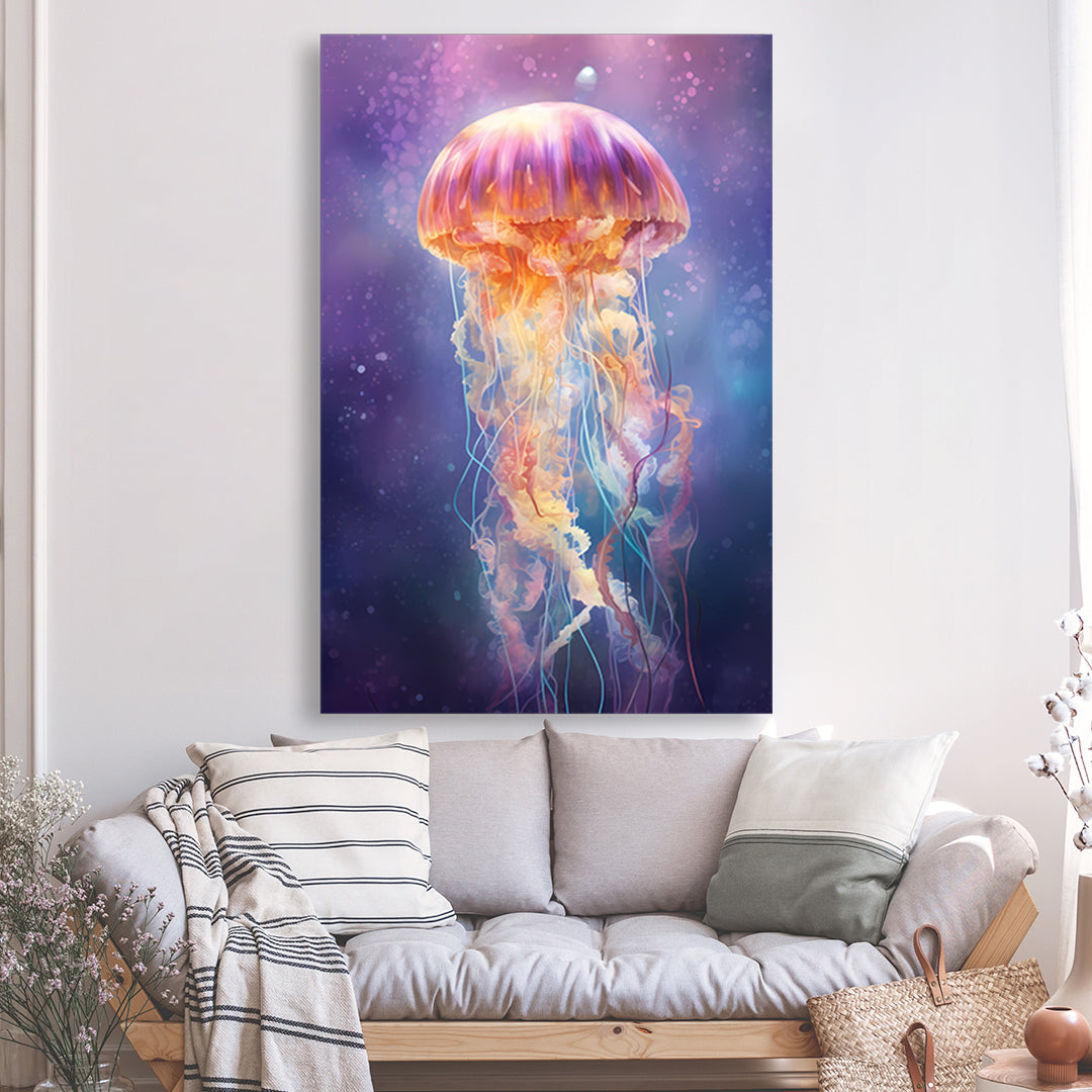 Tableau Neon Jelly Méduse - Grand Format | Mindstardust