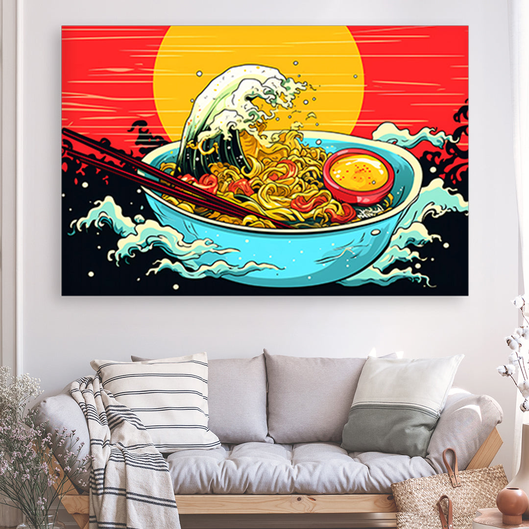 Tableau Ramen Pop Art - Grand Format XXL | Mindstardust