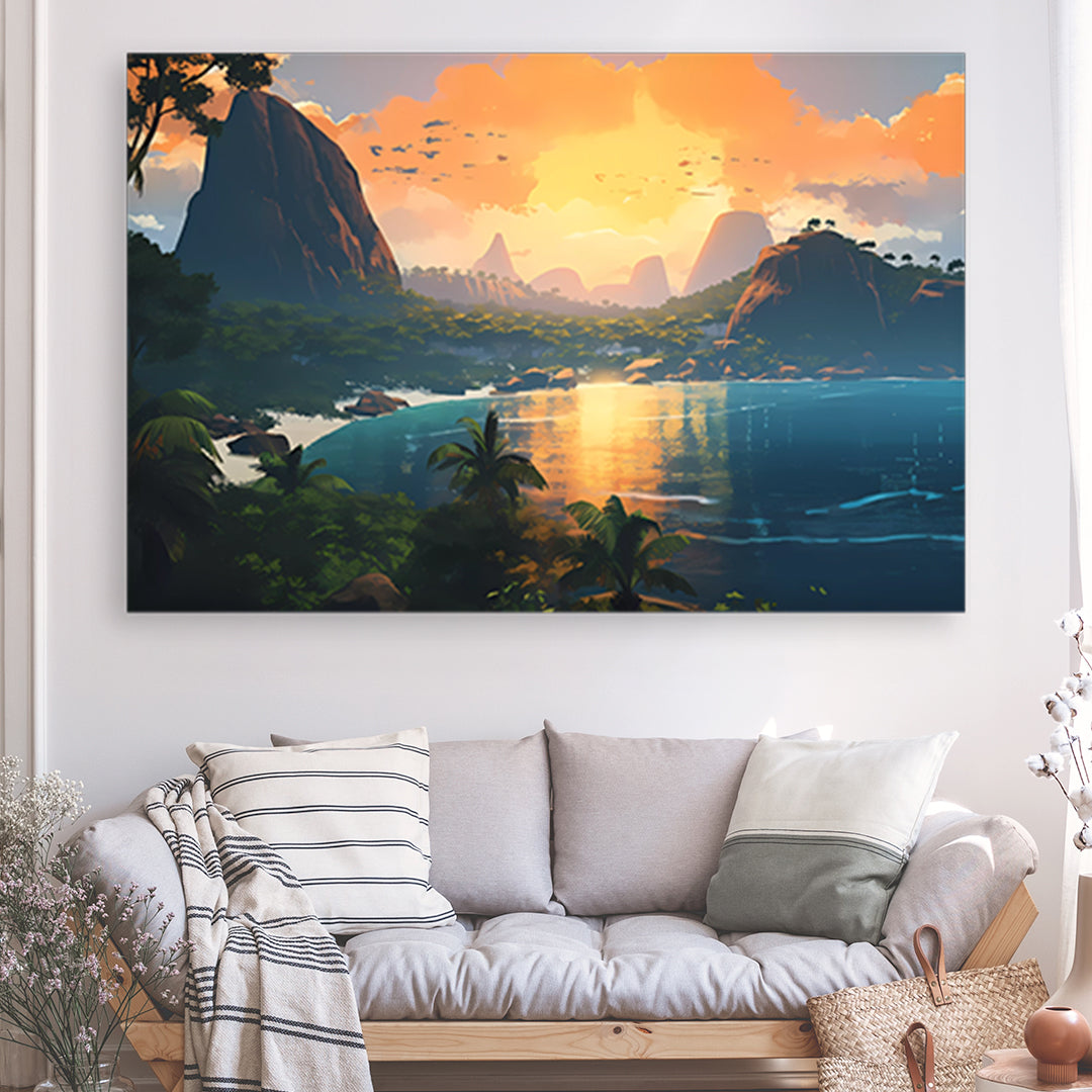 Tableau Plage de Rio - Grand Format XXL | Mindstardust