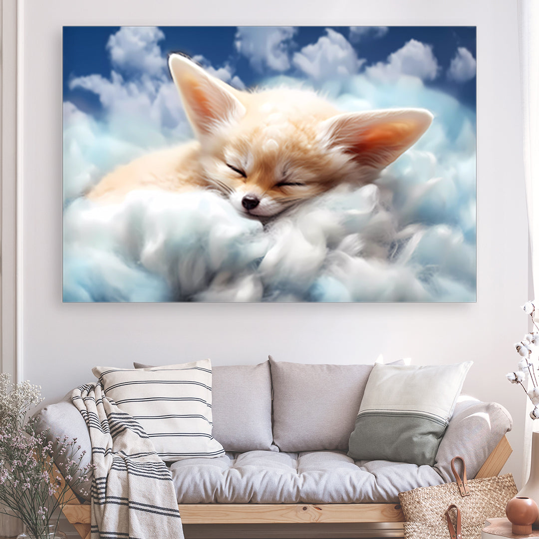 Tableau Fennec - Chambre Enfant - Très Grand Format XXL | Mindstardust