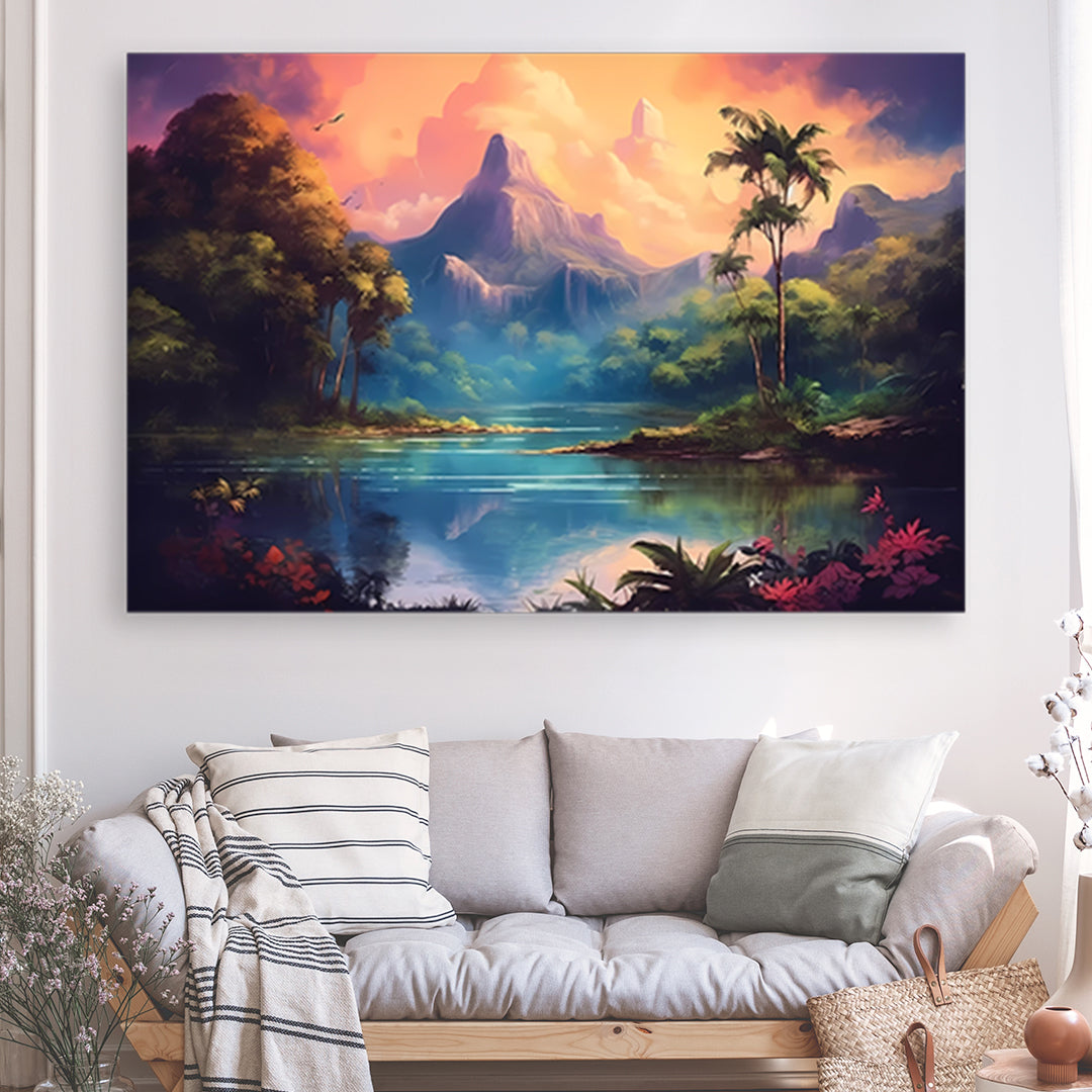 Tableau Paradis Tropical - Grand Format XXL | Mindstardust