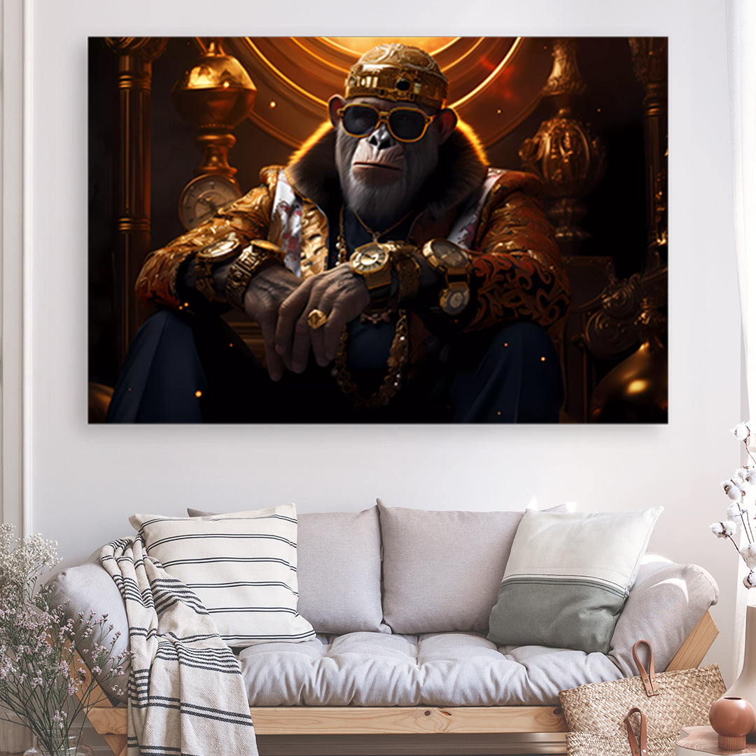 Tableau Swagger Monkey - Singe - Grand Format XXL | Mindstardust
