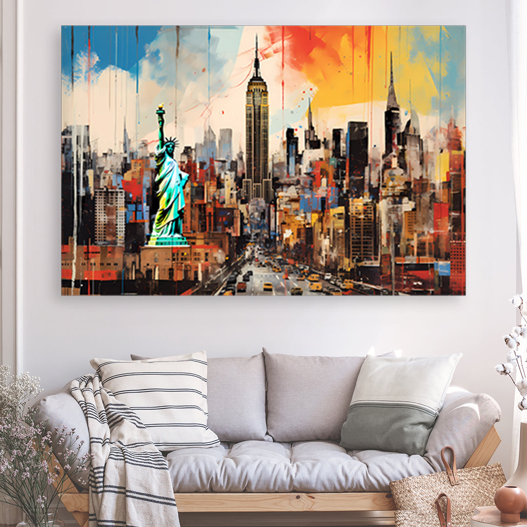 Tableau Pop Art New York - Grand Format XXL | Mindstardust