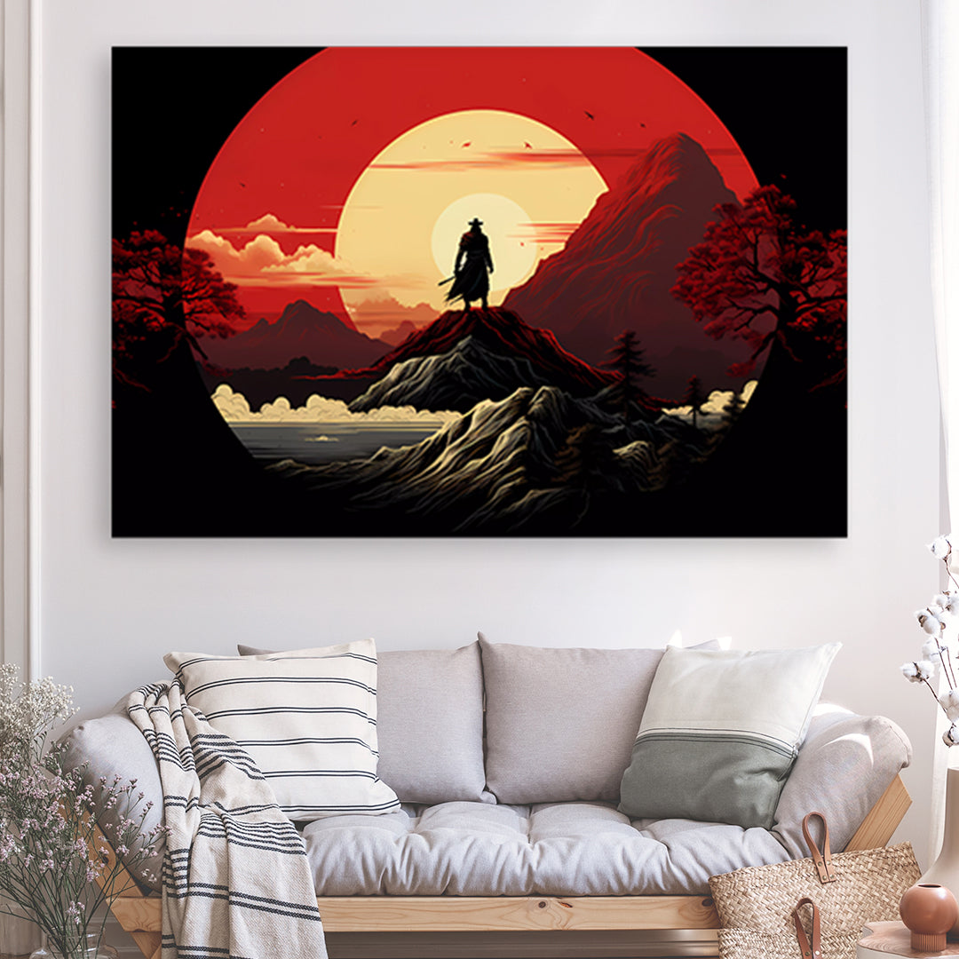 Tableau Samouraï Solitaire - Grand Format XXL | Mindstardust