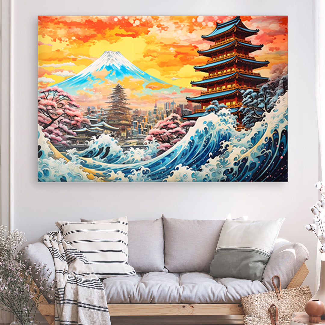 Tableau Vague Sacrée - Grand Format XXL | Mindstardust