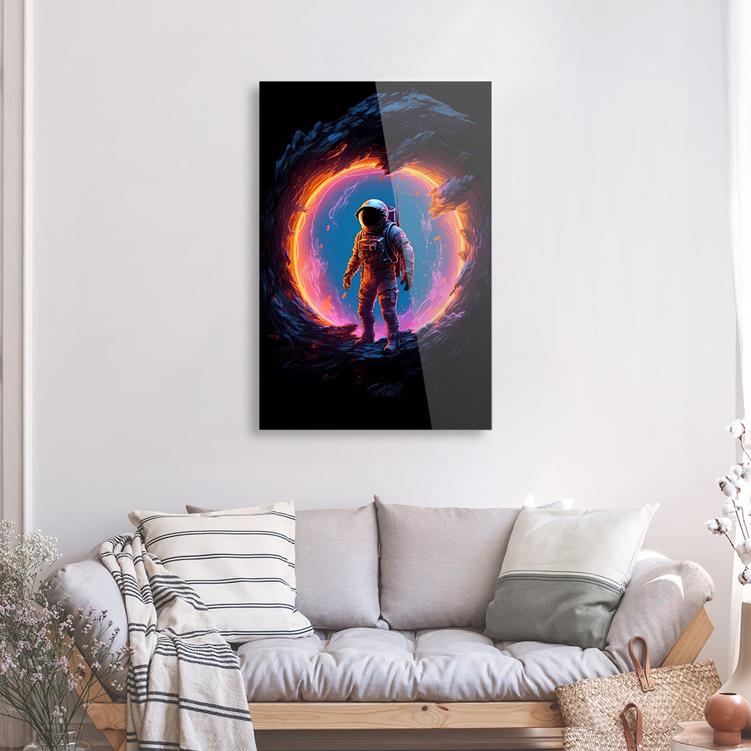 Tableau Astronaute Trou Noir - Verre Acrylique | Mindstardust