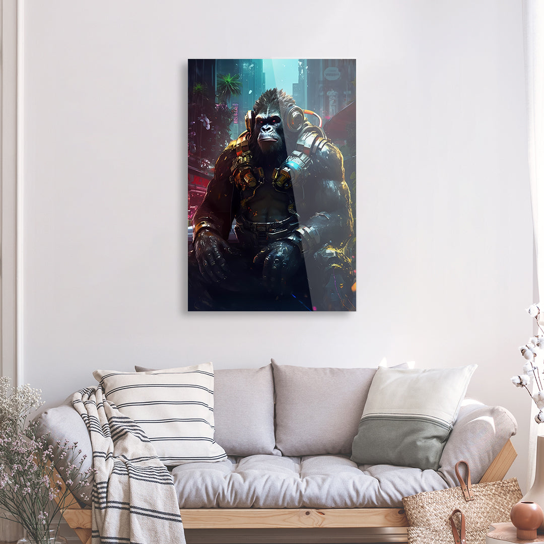 Tableau Gaming Gorille Boss - Verre Acrylique | Mindstardust