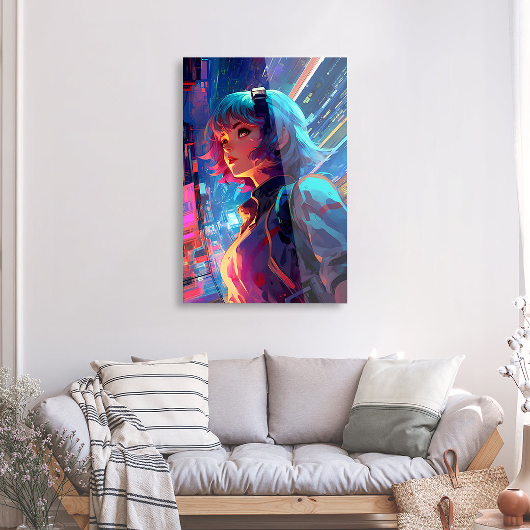 Tableau Galaxie Girl - Verre Acrylique | Mindstardust