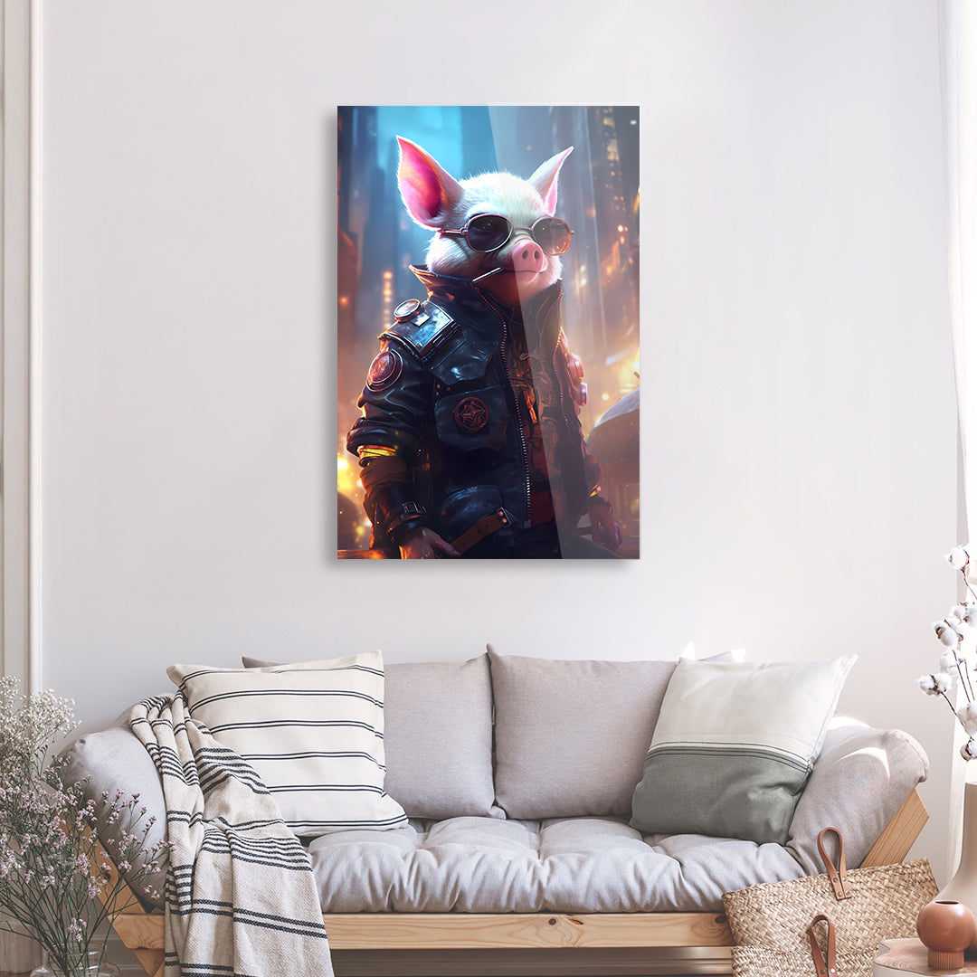 Tableau Gaming Cochon - Verre Acrylique | Mindstardust
