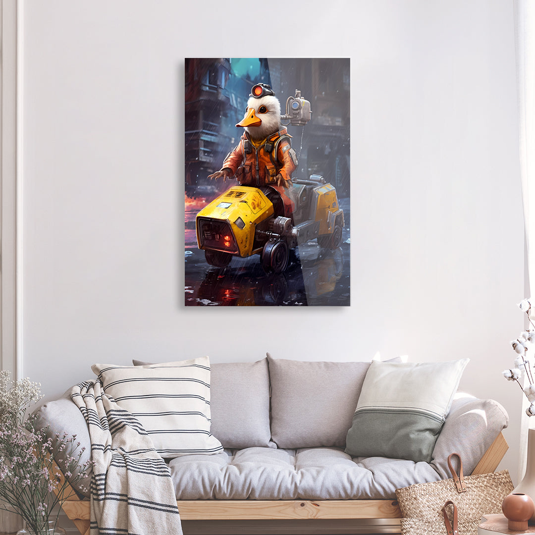 Tableau Gaming Duck Handyman - Verre Acrylique | Mindstardust