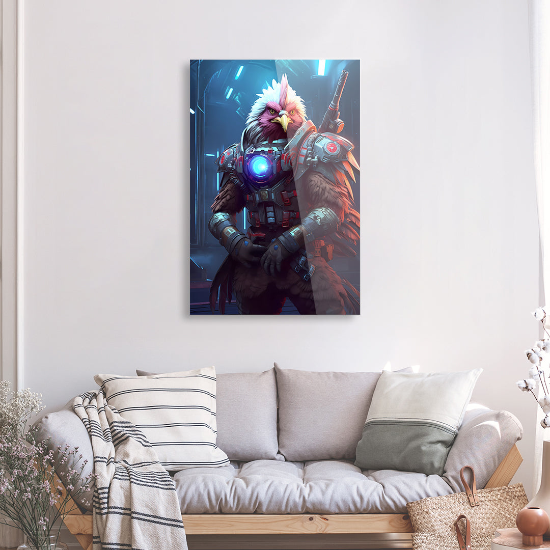Tableau Gaming Coq - Verre Acrylique | Mindstardust