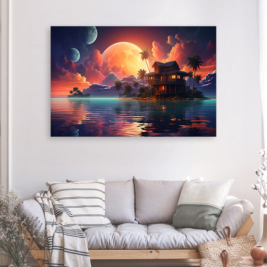 Tableau Havre Paradisiaque - Grand Format XXL | Mindstardust