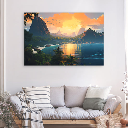 Tableau Plage de Rio - Grand Format XXL | Mindstardust