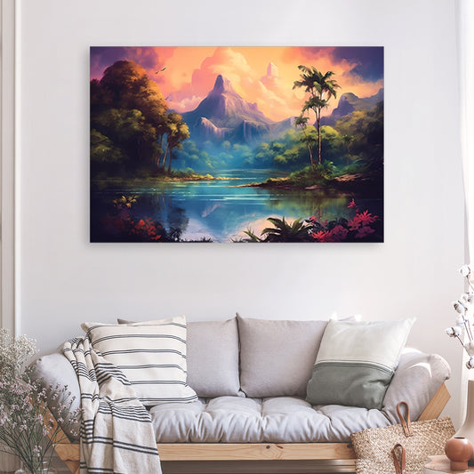 Tableau Paradis Tropical - Grand Format XXL | Mindstardust