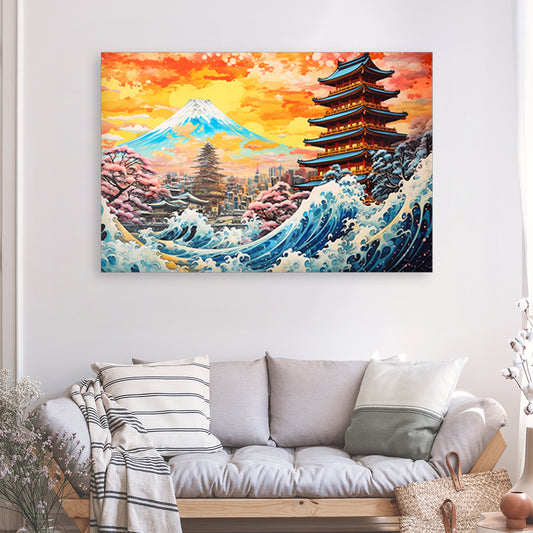 Tableau Vague Sacrée - Grand Format XXL | Mindstardust