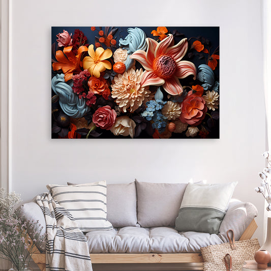 Tableau Méli Mélo Floral - Très Grand Format XXL | Mindstardust