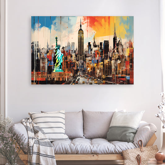 Tableau Pop Art New York - Grand Format XXL | Mindstardust