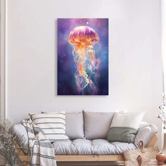 Tableau Neon Jelly Méduse - Grand Format | Mindstardust